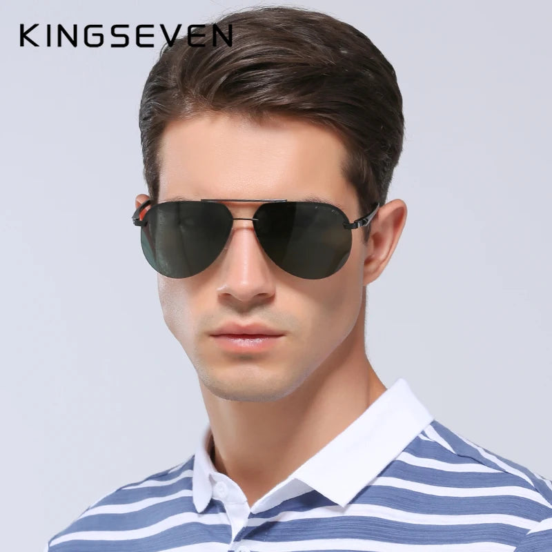 Óculos de Sol Aviador Kingseven Masculino - Polarizados Loja Kingseven Oficial