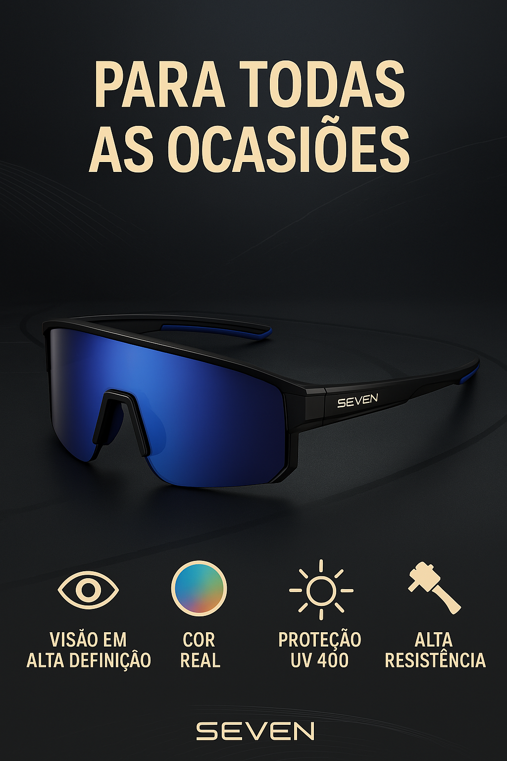 oculos azul espelhado